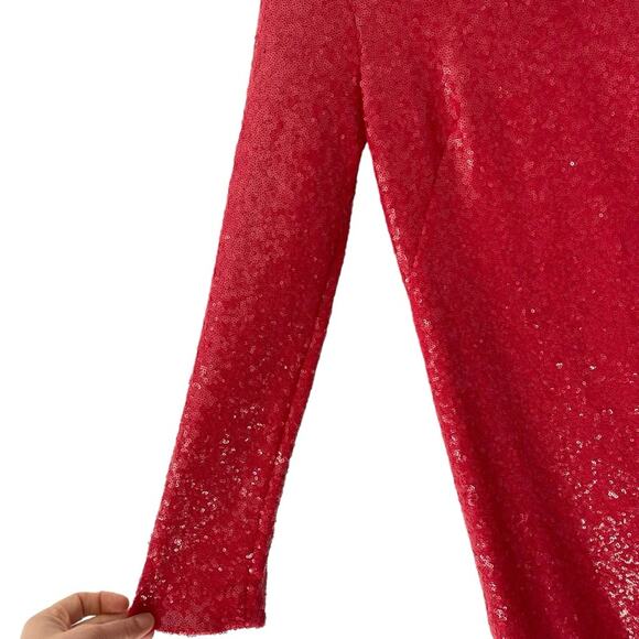 Kate Spade Red Sequin Shift Party Cocktail Evening Dress size 00 - Picture 6 of 11